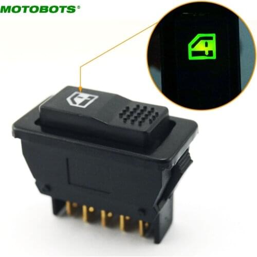 MOTOBOTS 1pc Auto Universal 5pins Car Power Window Switch 12V/24V 20A with Illumination Indicator #CA1440