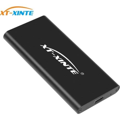 XT-XINTE Mini SATA USB3.1 SSD Type C MSATA Enclosure Case 10Gbps High Speed Hard Disk Box Cable Support 30*25 30*50 for Mac Book