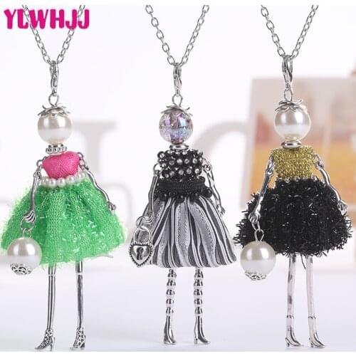 YLWHJJ 2020 new women doll long necklaces & pendant dress girls necklace brand statement hot fashion jewelry Handmade necklace