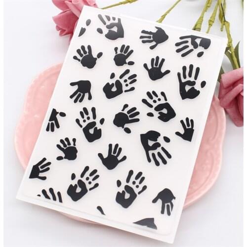 YPP CRAFT Handprint Plastic Embossing Folders for DIY Scrapbooking Paper Craft/Card Making Decoration Supplies