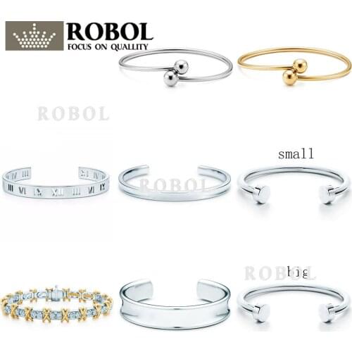 SL TFB TTFF Original Sterling Silver 925 High Quality Charm Bracelet Engraved Inscription FOR Woman Original Model Production