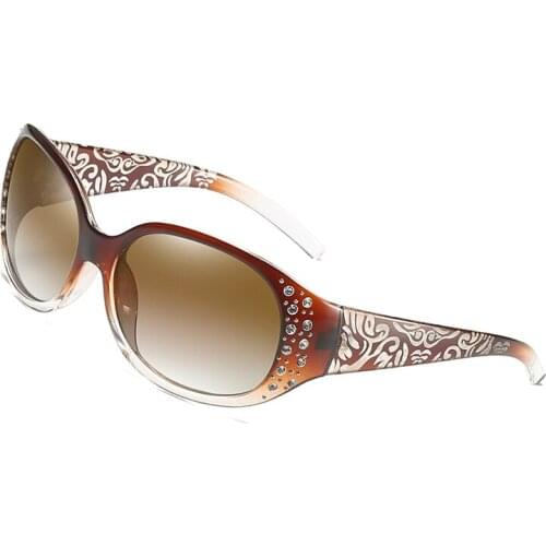 2020 New Fashion Women Polarized Sunglasses Female Rhinestone Sun Glasses Big Frame Driving Eyewear Gradient Color UV400