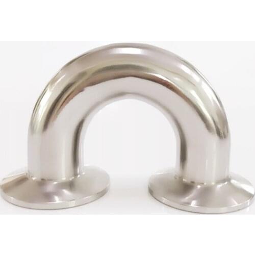 38mm O/D 1.5" Tri Clamp 304 Stainless Steel Sanitary 180 Degree Return Bend Three Clover Pipe Fitting For Homebrew