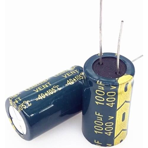 4pcs/lot 400V 100uf 18*30 20% RADIAL aluminum electrolytic capacitor 100000NF