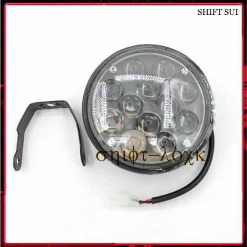 5 Inch LED Circular Lamp 12V-80V All Aluminum 12 Beads LED Round Headlight for Citycoco Electric Scooter Accessories