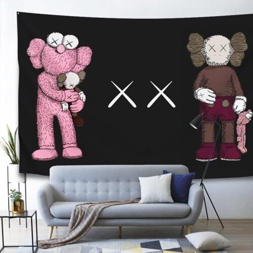 5 Styles Animated Murals Cartoon Tapestries Sesame Street Printed Hanging Decoration Cloth Wall Tapestry Wall Fabric Blanket