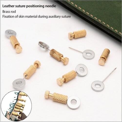 6pcs DIY Handmade Leathercraft Tools Suture Fixing Needle Leather Tool Fixed Needle Sparse Stitch Lock Needle