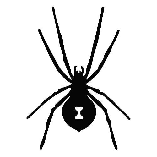 9x12cm Black Widow Spider Vinyl Car Sticker Window Decor Car Styling Pattern White and Black T204