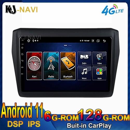 For Suzuki Swift 5 2016 - 2020 6+128G DSP Android 11.0 Car Auto Radio Video CARPLAY GPS Multimedia Navigation 4G WIFI