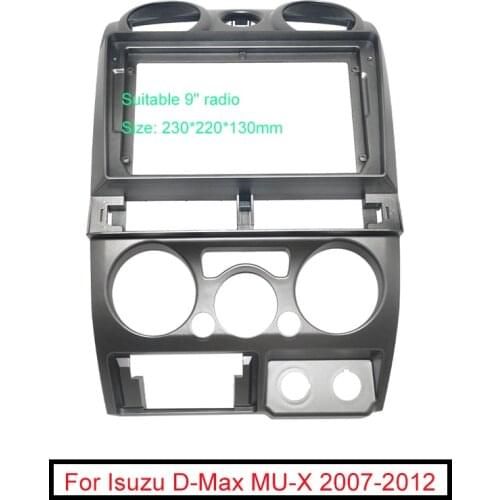 FEELDO Car Audio 2DIN Fascia Frame Adapter For Isuzu D-Max MU-X Chevrolet Colorado 9" Big Screen Dash Fitting Panel Frame Kit