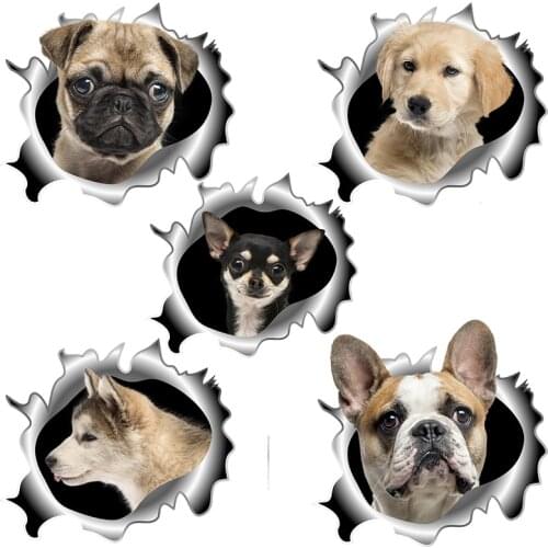 Three Ratels C518 British Cocker 3D Dogs car sticker wall stickers for bathroom Refrigerator sticker laptop creative Decal