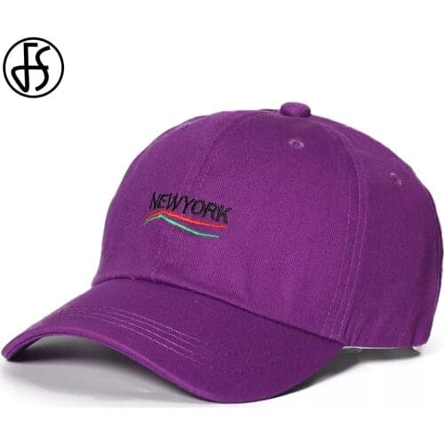 FS 2021 Personality New York Cap Purple Beige Baseball Hats For Men Women Summer Outdoor Hip Hop Face Caps Gorras Para Hombre