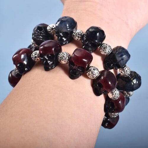 Skull Head Bracelet Beads Silicone Mould DIY Crafts Jewelry Making Tool Crystal Epoxy Resin Mold