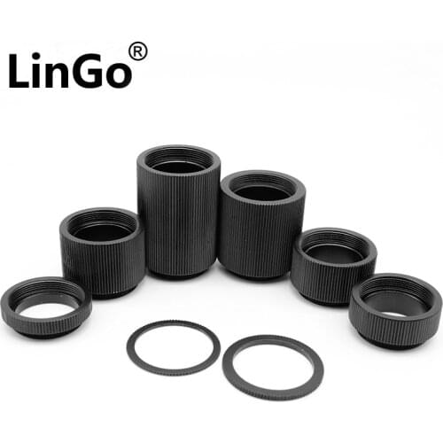 C-Mount Extension Tube Adapter C-CS Mount Adaptor Spacer Ring Extention Tube For CCTV Lens 11 Size TA3110-TA3119