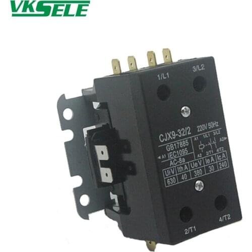 CJX9-25/2 CJX9 series 2P 25A 12V 24V 120V 240V AC Air conditioning contactor magnetic
