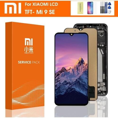 100% Test For Xiaomi MI9SE Mi9 Se LCD Display Screen Touch Screen Digitizer With Frame Replacement For MI 9Se Display