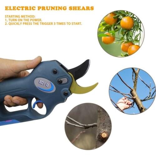 Electric Pruner Cordless Trimmer Lithium Battery Pruning Shear Fruit Tree Branches Cutter Landscaping Scissors Garden Power Tool