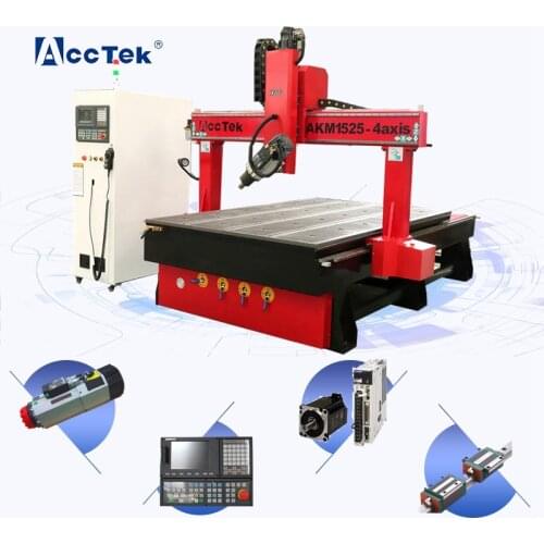 Rotary Axis Furniture Wood Carving Machine 1325 1525 4 Axis CNC Router Milling Machine
