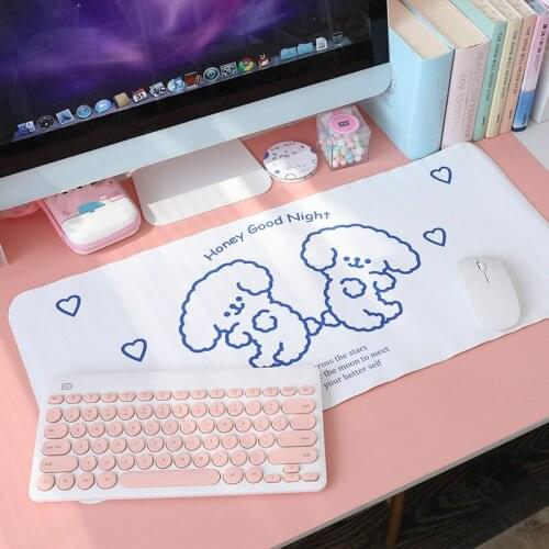 Kawaii Portable Large Mouse Pad Laptop Waterproof PU Leather Desk Mat Computer Mousepad Keyboard Table Cover