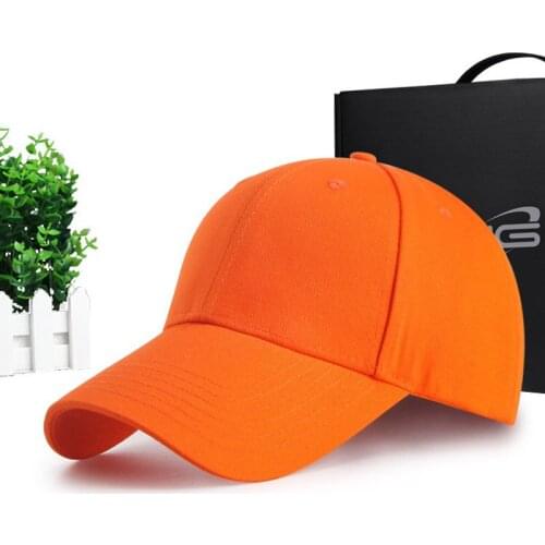 Cool Hockey Summer 2019 new cheap Cotton orange Unisex Women Men Baseball Caps Tennis hats in Sport Outdoor Sun Hat