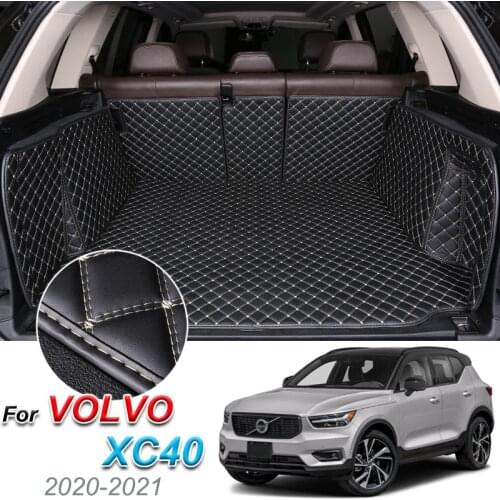 Leather Car Trunk Mat For Volvo XC40 2020-2021 Cargo Liner Trunk Floor Pad Carpet Car Accessories
