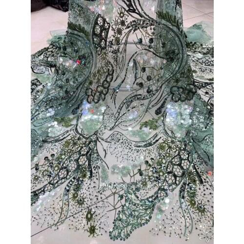 Good looking french lace fabric SYJ-566813 african lace fabric with sequins for party dress