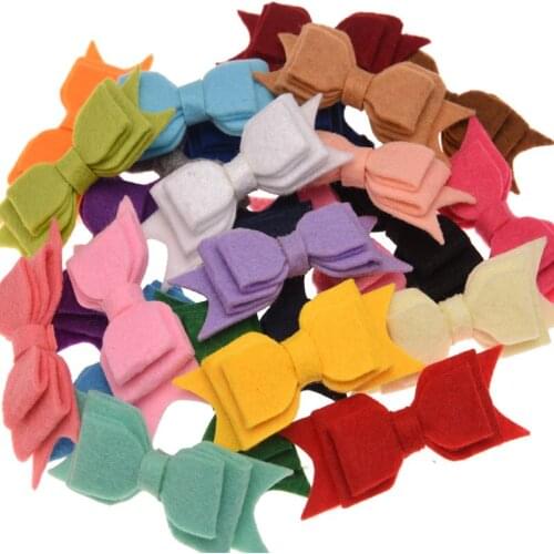 120pcs Scissors tail 8.5cm Cotton Bow Soft Bowknot Fashon Bow Knot Fashion Hair Accessory Flower Headwear 24 Color