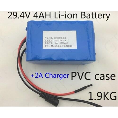 24v li ion battery pack 18650 6AH motor electrico 24v 6ah lithium bateria for Small motor LED light electric moped bike Scooter
