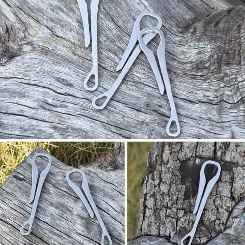 Outdoor belt clip key ring stainless steel portable clip pants key pocket hanging buckle ring A1P6