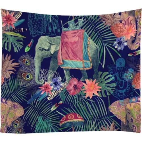 Tropical Leaf Pattern Tapestry Wall Hanging Cloth Bed Spread Beach Towel Table Cloth YogaMat House Decora Living Room Decoration