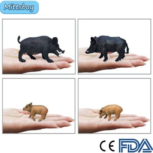 New Simulation Wild Poultry Animal Zoo Farm Model Toy Mountain Boar Cub Action Figure Cognition Educational Toy for Children Toy