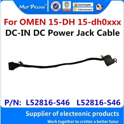 New Original DC IN Cable DC-IN DC Power Jack Cable For HP OMEN 15-DH 15-dh0xxx 15-dh0005xx 15DH-0136TX 15-dh0005TX L52816-S46