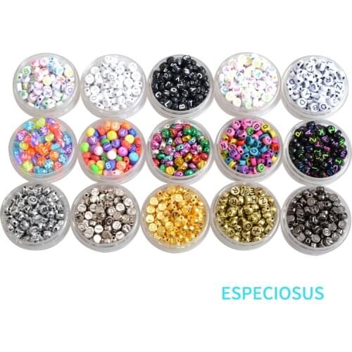 Flat Shape 7mm Mixed Acrylic Letter Beads For DIY English alphabet Spacer Jewelry Bracelets Hand Making DIY Jewelry Accessories