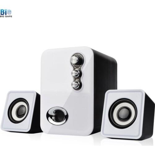 [Bio Speakers]Wired Laptop Computer Speakers Music Player Mini Channel 2.1 Stereo Bass Treble USB Wired Speaker For Computer