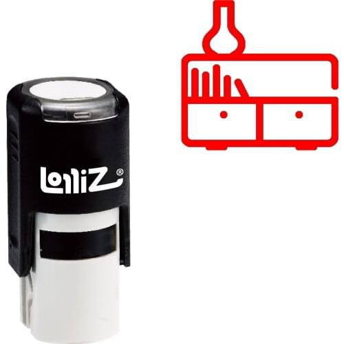 LolliZ Nightstand Self-Inking Rubber Stamp - Modern Symbol Series