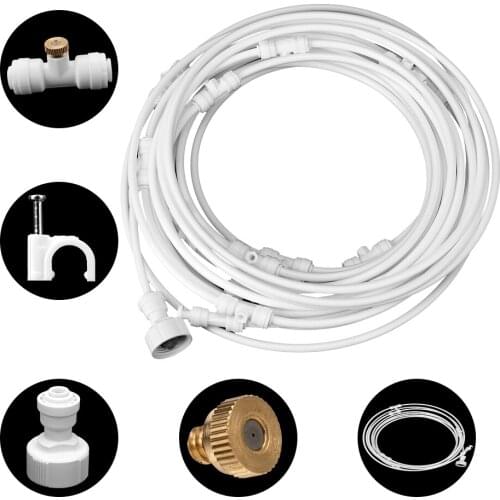Garden Watering Irrigation Mister 6M/9M/12M Nebulizer Sprinkler Patio Cooling Mist System Water Fog Sprayer System
