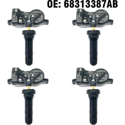 4pcs TPMS Tire Pressure Monitor System 433 MHZ Sensor 68313387AB for Jeep Renegade for Chrysler 200 Pacifica 2016 2017 2018