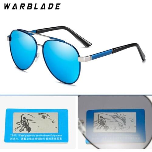 WarBLade 2021 High Quality Pilot Polarized Sports Sunglasses Men Metal Frame Sun Glasses Male Black Sports Driving Eyewear UV400