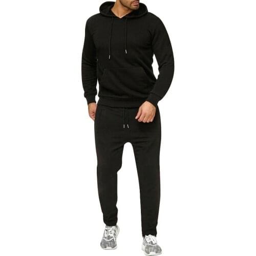 Track Suit Mens Suit Autumn and Winter Hooded Sweatshirt Suit Sportswear Mens Pullover Hooded Sweatshirt Suit 2021 New Product