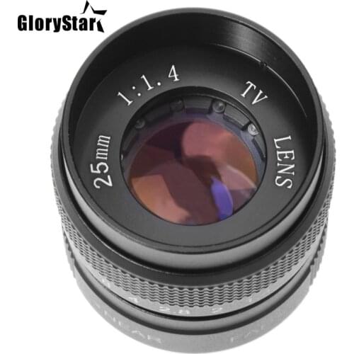 Television TV 25mm f/1.4 Lens in C-Moun Lens for TV/CCTV/Cinema C-Mount cameras F1.4 for sony nikon canon pentax fuji m4/3 nx