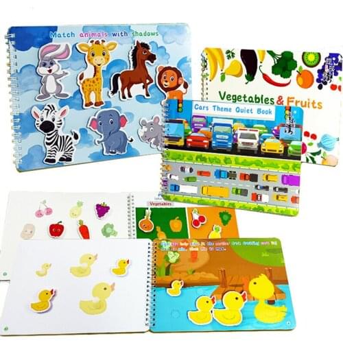 Quiet Busy Book Baby Montessori Material Toys Sticker Busy Board Matching Games Early Educational Learning Toys For Toddler