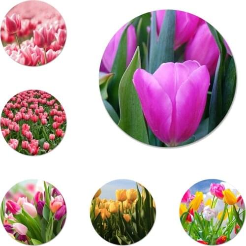 Tulips Flower Spring Badge Brooch Pin Accessories For Clothes Backpack Decoration gift
