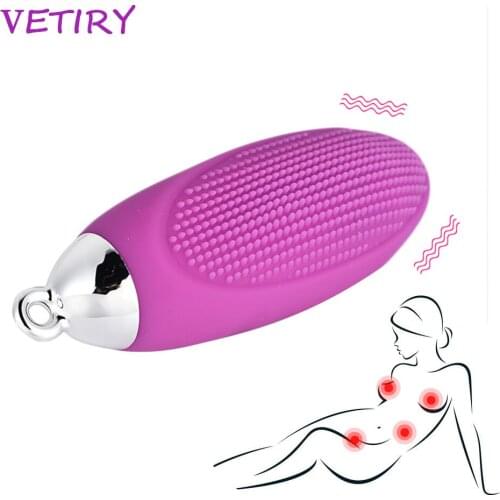VETIRY Silicone Egg Vibrators Brush Vibrating Egg Sex Toys for Women Couples Clitoris Stimulator,G-Spot Vibrators,Sex Toys