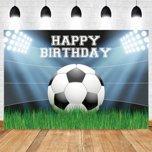 Yeele Football Field Soccer Stadium Grassland Baby Shower Boy Birthday Photography Backdrops Vinyl Photo Background Photocall