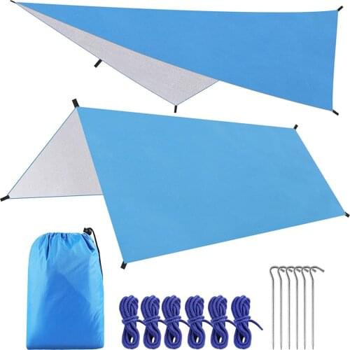 3mx3m Awning Waterproof Tarp Tent Outdoor Camping Sunshade Sun Shade Sun Shelter Canopy Beach Garden Picnic Tourist Tarp