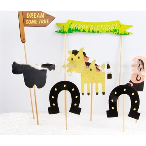 1set My Little Horse Happy Birthday Cupcake Cake Topper Cake Flags Baby Shower Birthday Party Decoration Children Party Supplies
