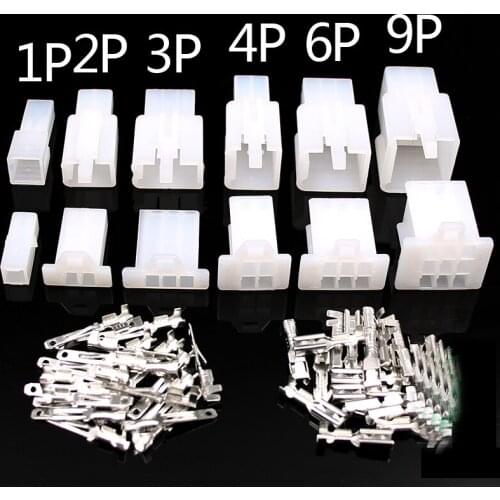 10set/lot 2.8mm 2/3/4/6/9 pin Automotive 2.8 Electrical wire Connector Male Female cable terminal plug Kits Motorcycle ebike car