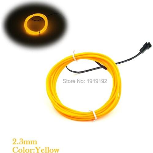 2.3mm 20Meters 10 color EL Wire Flexible Neon tube light LED Neon strips for Home and party Decoration with 220V flashing Driver