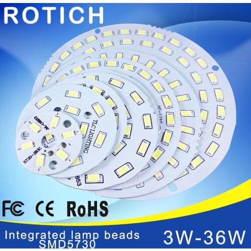 2pcs led pcb SMD5730 3w 7w 14w 12w 18w 24w 36w integrated pcb Transformation board White/ Warm White Light Source For LED Bulb