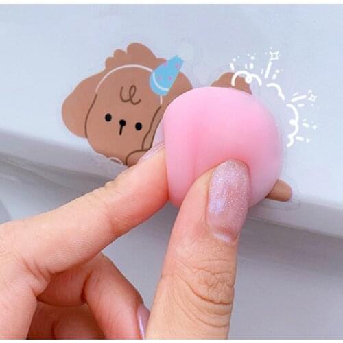 3D Anti-scratch Butt Shape Car Protective Sticker PET Lovely Pink Car Bumper Stickers Smooth Surface Spring-back Car Accessories